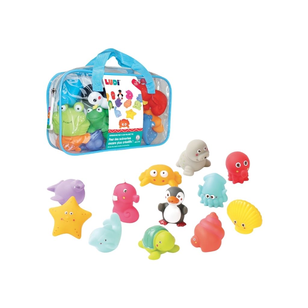 LUDI Badspeelgoed Zee Thema Veelkleurig – 12 stuks