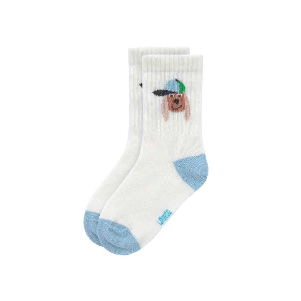 Lässig Chaussettes de tennis GOTS Dog Vert – 3 paires