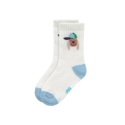 Lässig Chaussettes de tennis GOTS Dog Vert – 3 paires