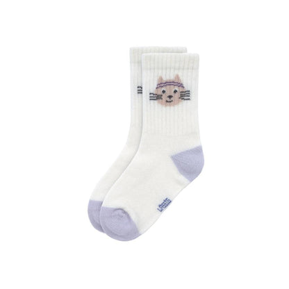 Lässig Chaussettes de tennis Cat Violet – 3 paires