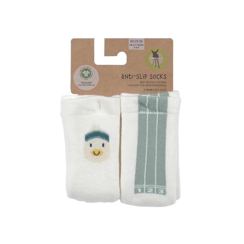 Lässig Chaussettes antidérapantes Duck Vert – 2 pièces