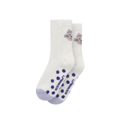 Lässig Chaussettes antidérapantes Cat Violet – 2 pièces