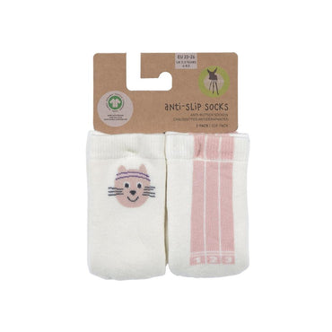Lässig Chaussettes antidérapantes Cat Violet – 2 pièces