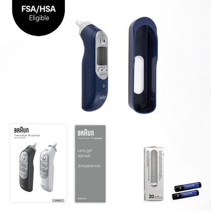 Braun Oorthermometer ThermoScan 7+ Connect Blauw