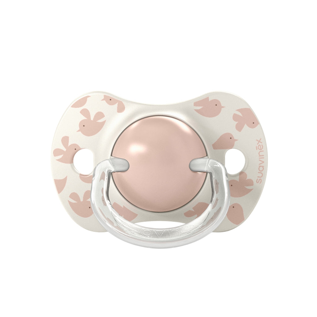 Suavinex Sucette Physiologique SX Pro 6-18 Mois Birdies En Silicone Rose - 2 pièces