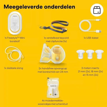 Medela Dubbele Elektrische Borstkolf Freestyle Mini Handsfree