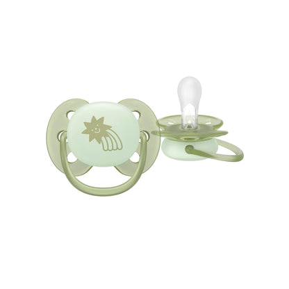 Philips AVENT Sucette +0 mois Soft Night Deco - 4 pièces