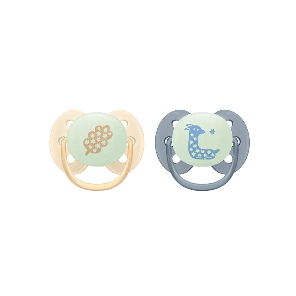 Philips AVENT Sucette +6 mois Soft Night Mystery Couleur/Motif  Jaune/Bleu ou Violet/Vert