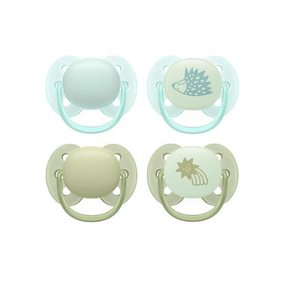 Philips AVENT Sucette +6 mois Soft Night Deco - 4 pièces