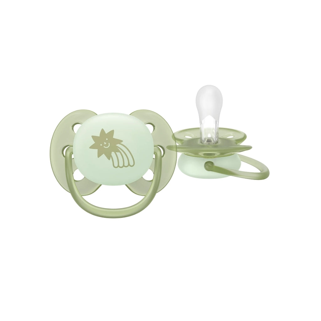 Philips AVENT Sucette +6 mois Soft Night Deco - 4 pièces
