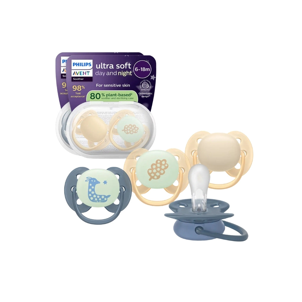 Philips AVENT Fopspeen +6m Soft Day & Night - 4 stuks