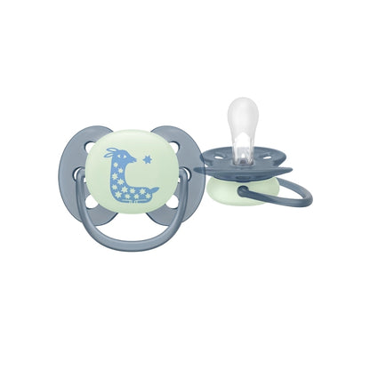 Philips AVENT Sucette +6 mois Soft Night Mystery Couleur/Motif  Jaune/Bleu ou Violet/Vert