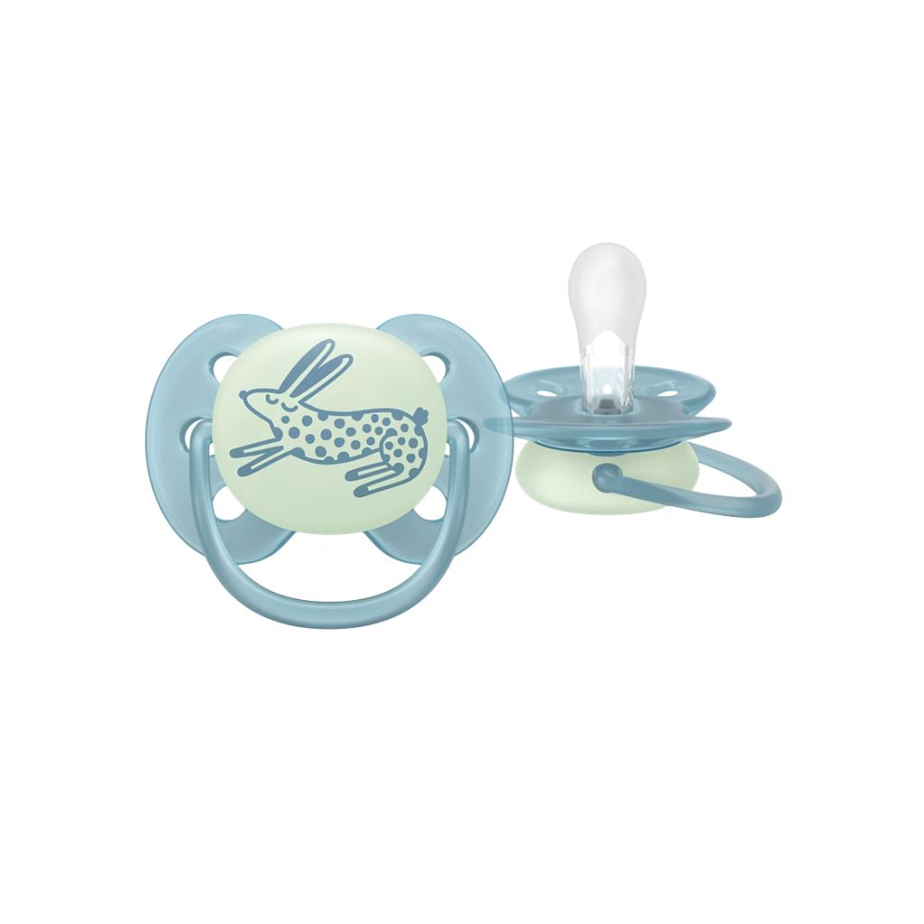 Philips AVENT Sucette +18 mois Soft Night Mystery Couleur/Motif Vert/Bleu ou Bleu/Orange