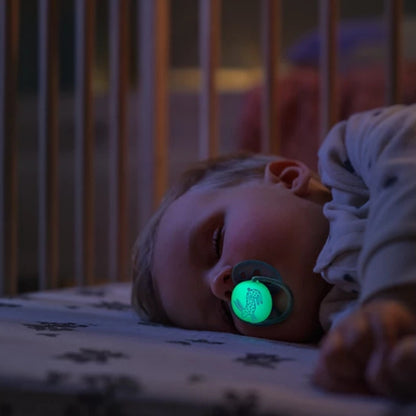 Philips AVENT Sucette +18 mois Soft Night Mystery Couleur/Motif Vert/Bleu ou Bleu/Orange