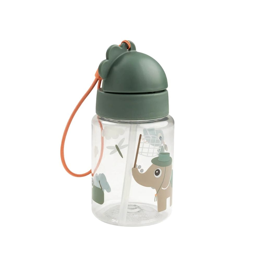 Done by Deer Drinkfles Met Rietje Tiny Trails Green 280 ml