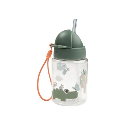Done by Deer Drinkfles Met Rietje Tiny Trails Green 280 ml