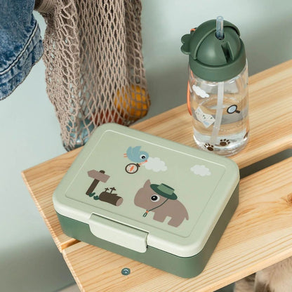 Done by Deer Gourde Avec Paille Tiny Trails Green 350 ml