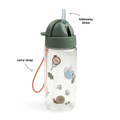 Done by Deer Gourde Avec Paille Tiny Trails Green 350 ml