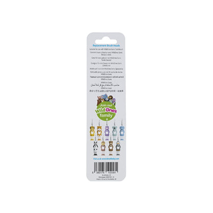 brush-baby Tête de brosse pour brosse à dents électrique WildOnes™ - 4 pièces