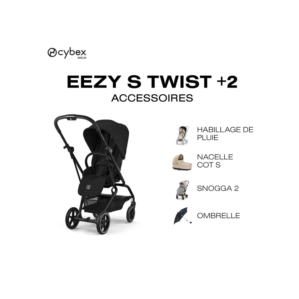 Cybex Poussette Eezy S Twist+2 Magic Black