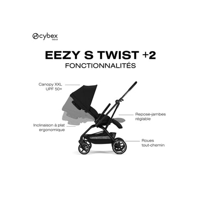 Cybex Poussette Eezy S Twist+2 Magic Black