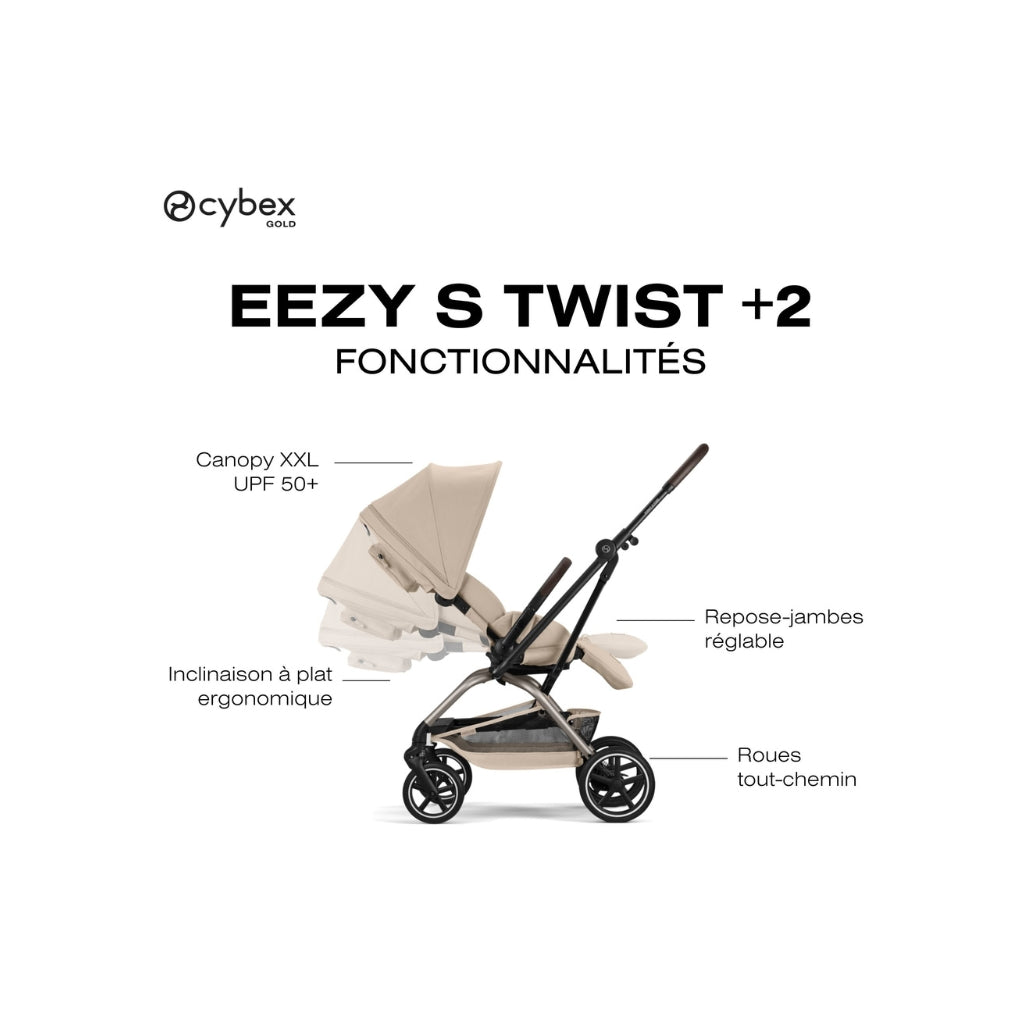 Cybex Poussette Eezy S Twist+2 Almond Beige