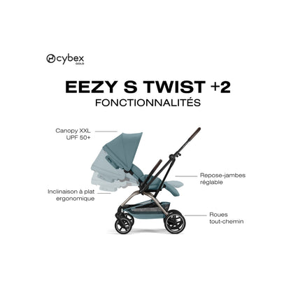 Cybex Kinderwagen Eezy S Twist+2 Stormy Blue