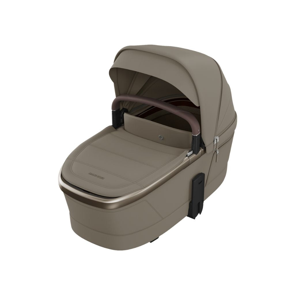 Maxi-Cosi 3-en-1 Poussette Oak Truffle + Nacelle + Coral Slide Pro Oak Truffle + Base Familyfix Slide Pro