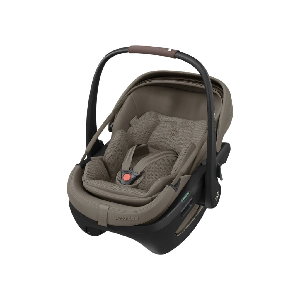 Maxi-Cosi 3-en-1 Poussette Oak Truffle + Nacelle + Coral Slide Pro Oak Truffle + Base Familyfix Slide Pro