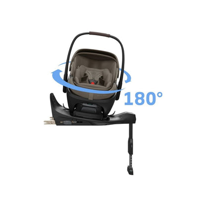 Maxi-Cosi 3-en-1 Poussette Oak Truffle + Nacelle + Coral Slide Pro Oak Truffle + Base Familyfix Slide Pro