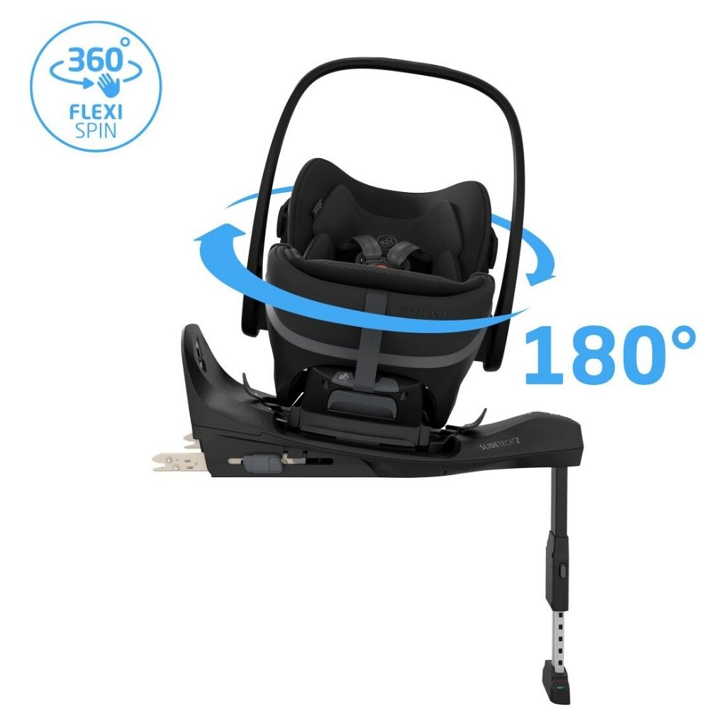 Maxi-Cosi 3-en-1 Poussette Fame Onyx Black + Nacelle + Pebble Slide Pro Onyx Black + Base Familyfix Slide Pro