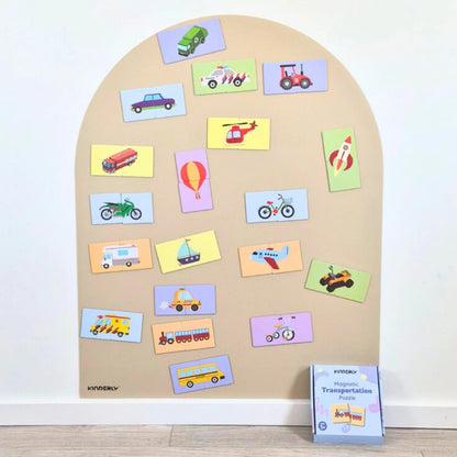 Kinderly Magnetische Puzzel Transport – 40 Stuks