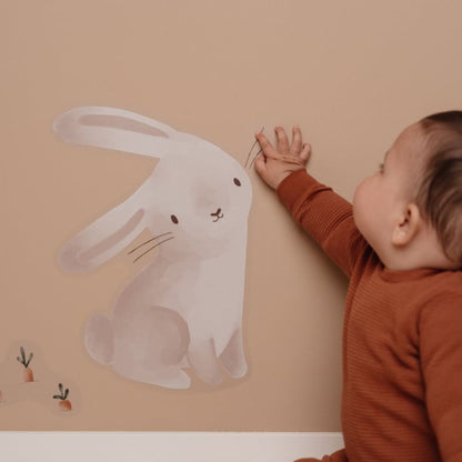Little Dutch Sticker mural Newborn Naturals Baby Bunny A4 - 3 pièces