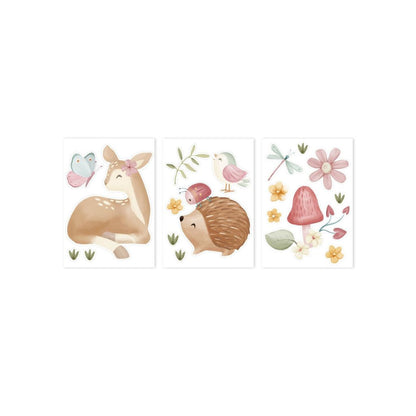 Little Dutch Muursticker Fairy Garden A4 - 3 stuks