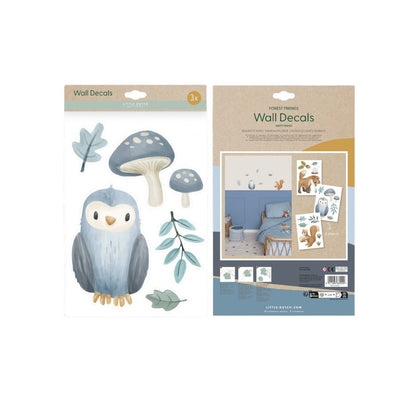 Little Dutch Sticker mural Forest Friends A4 - 3 pièces