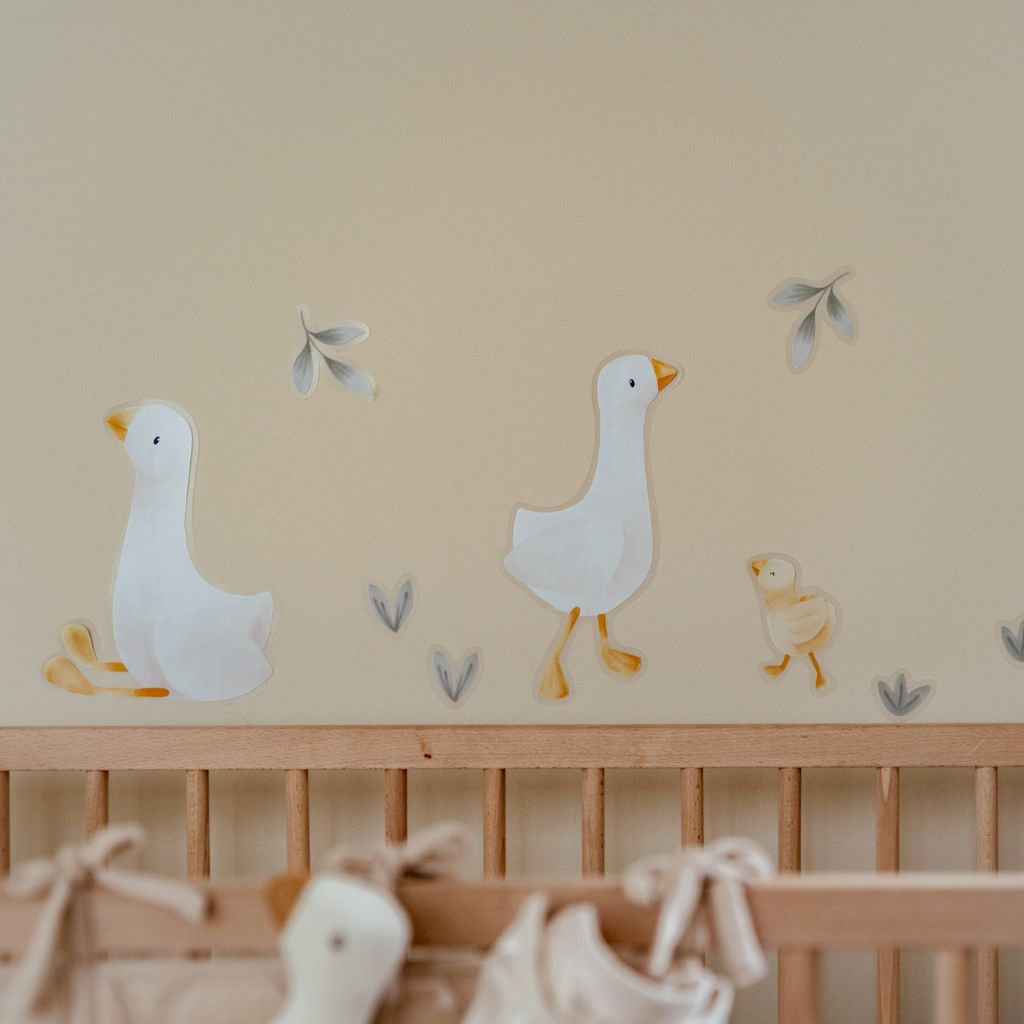 Little Dutch Sticker mural Newborn Naturals Little Goose A4 - 3 pièces