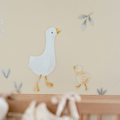 Little Dutch Sticker mural Newborn Naturals Little Goose A4 - 3 pièces