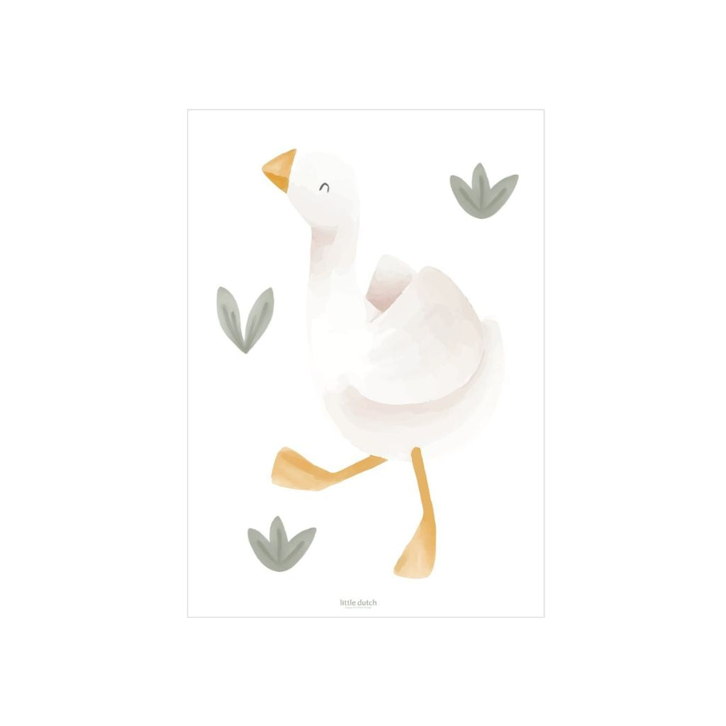 Little Dutch Sticker mural Newborn Naturals Little Goose A4 - 3 pièces