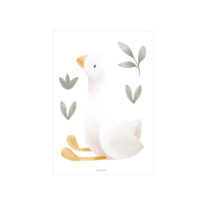 Little Dutch Sticker mural Newborn Naturals Little Goose A4 - 3 pièces