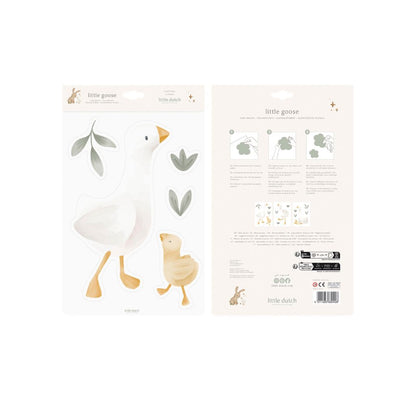 Little Dutch Sticker mural Newborn Naturals Little Goose A4 - 3 pièces