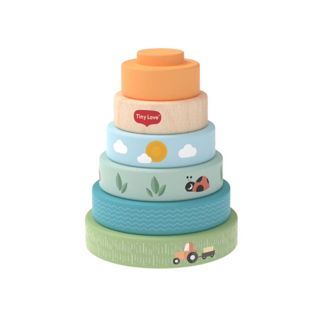 TinyLove Tour Empilable En Bois Farmers Funday