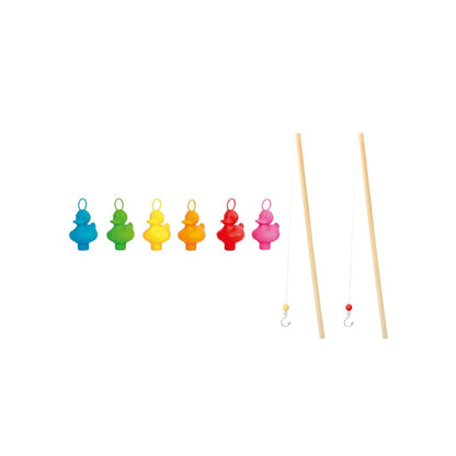 Scratch Europe Kermiseendjes Regenboog – Set van 6 en 2 Hengels