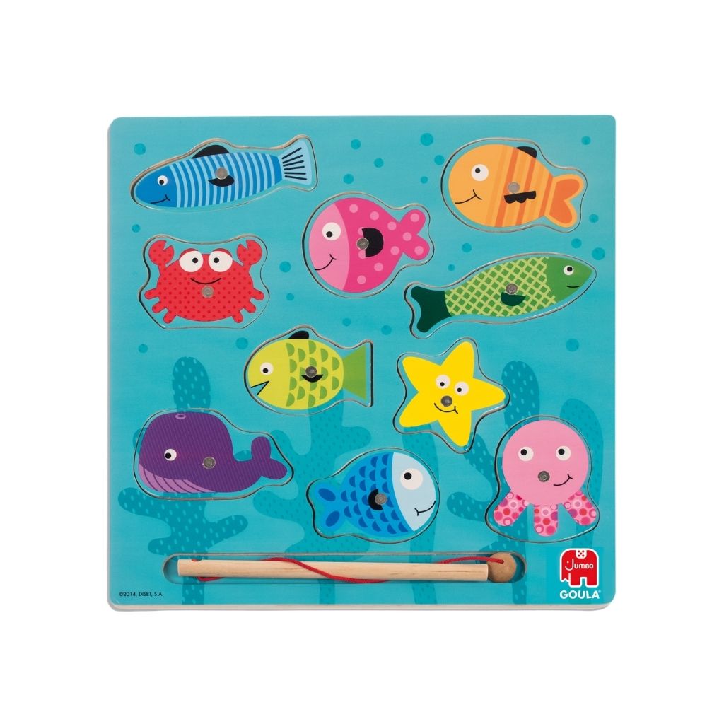 Jumbo  Puzzle Magnétique Goula Poissons - 10 Pièces