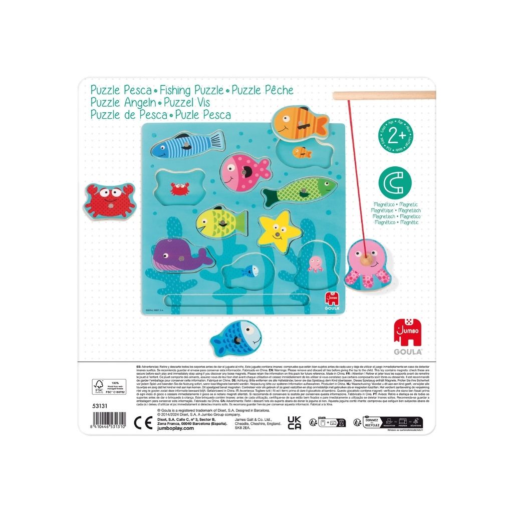 Jumbo  Puzzle Magnétique Goula Poissons - 10 Pièces