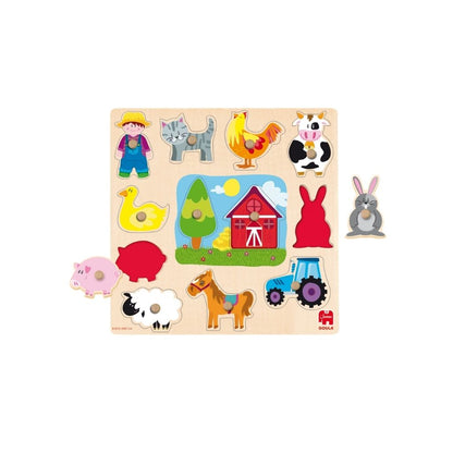 Jumbo Houten Puzzel Goula Boerderij - 12 Stuks