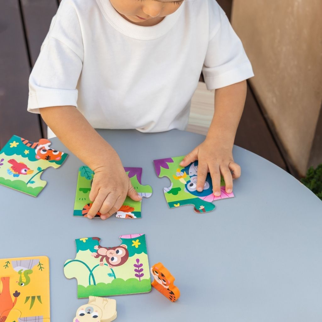 Jumbo  Puzzle Goula Habitat Des Animaux - 6 Pièces