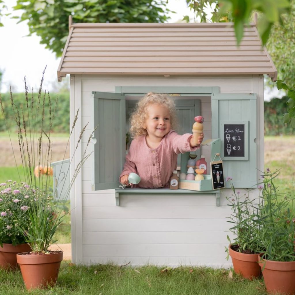 Little Dutch Maisonnette De Jeu d'extérieur En Bois Blanche