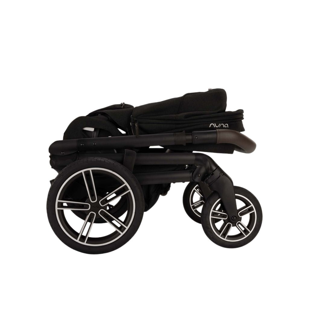 Nuna 3-in-1 Kinderwagen Mixx Next Caviar-Chocolate + Draagmand Caviar + Draagbare autostoel Groep 0+ Pipa Urbn Caviar