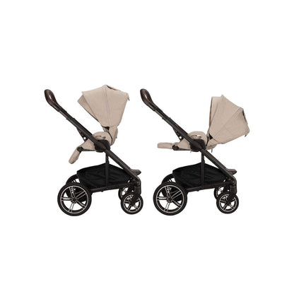 Nuna Poussette 3 en 1 Mixx Next Biscotti + Nacelle Biscotti + Siège-auto portable Groupe 0+ Pipa Urbn Caviar