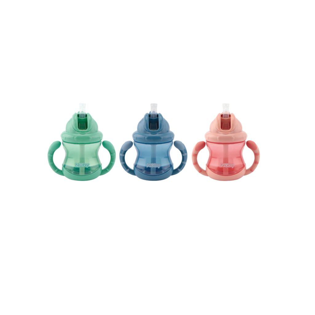 Nûby Oefenbeker Met Rietje Flip-It Mystery Kleur / Design 240 ml - 1 Stuk